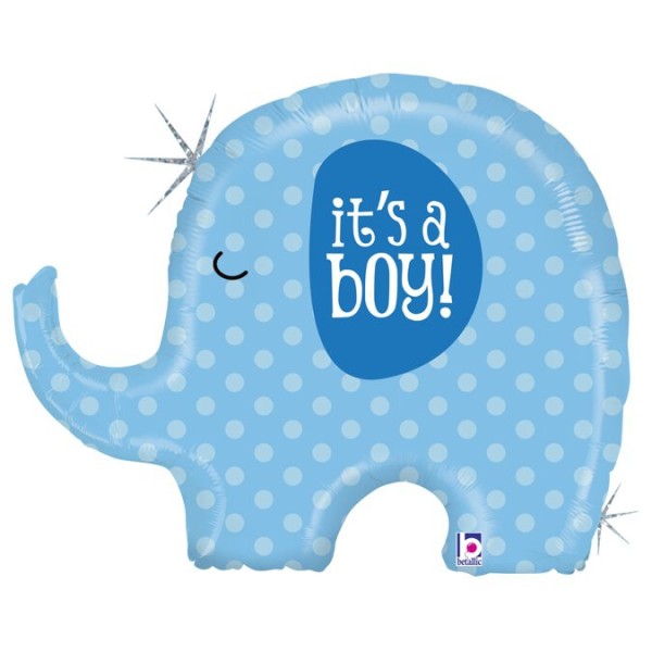 Riesenballon zur Geburt Elefant "It's a Boy"