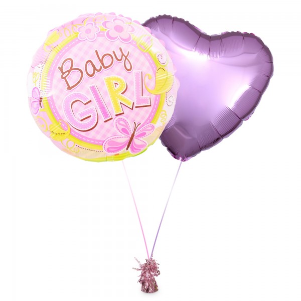 Ballonset "Baby Girl" Rosa