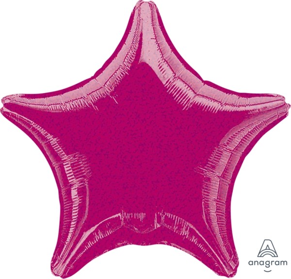 Folienballon Stern, Pink Dazzler