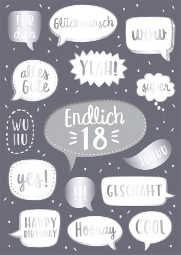 Musikkarte zum Geburtstag "Endlich 18"