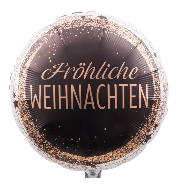 Folienballon Roségold "Fröhliche Weihnachten"