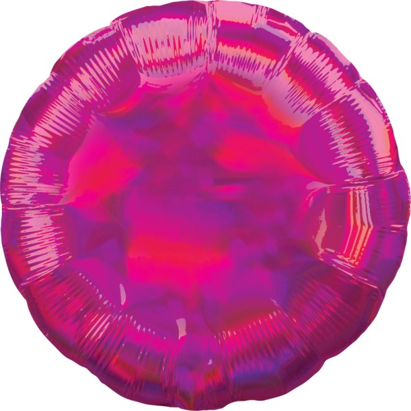Folienballon rund, Irisierend Magenta