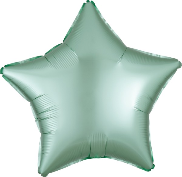 Folienballon Stern, Satin Pastell Grün