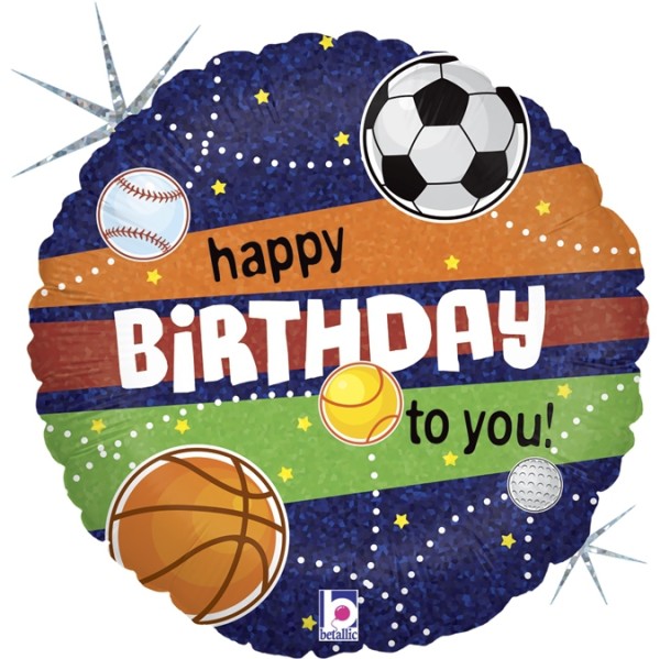 Sportballon "Happy Birthday to you!" Holo