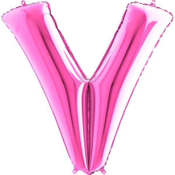 Buchstabenballon Pink "V"