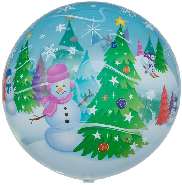 Bubble Ballon "Schneemann im Wald"