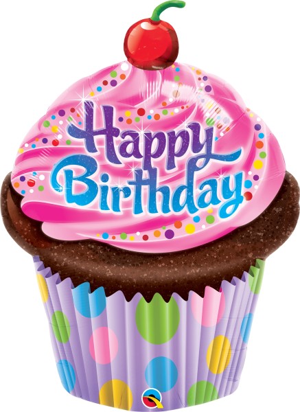 Motivballon "Muffin - Happy Birthday"