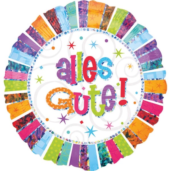Runder Folienballon, Radiant "Alles Gute!"