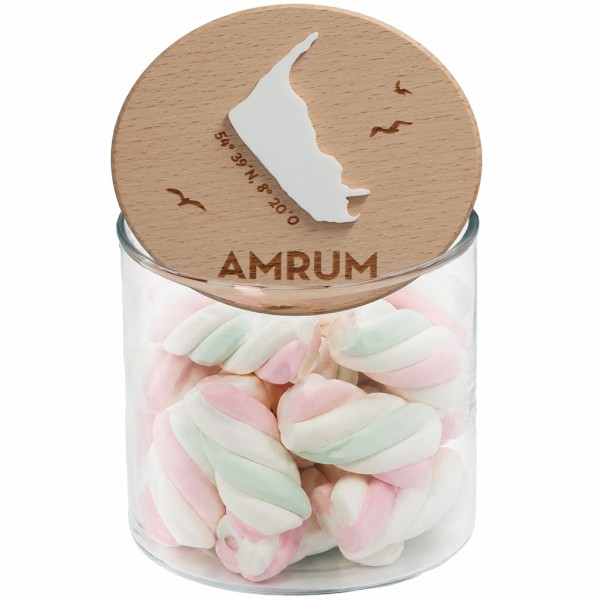 Geschenkglas Skyline "Amrum Silhouette"