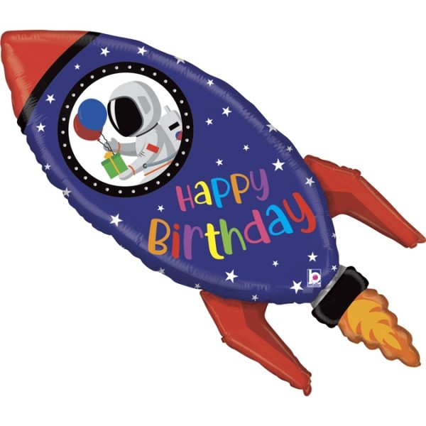 Riesenballon Rakete "Happy Birthday"