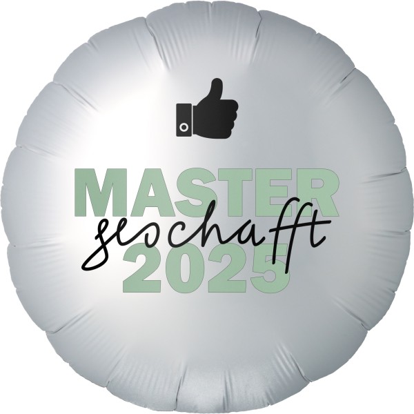 Folienballon Satin Weiß "Master 2025"