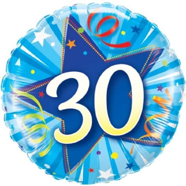 Blauer "30" Ballon