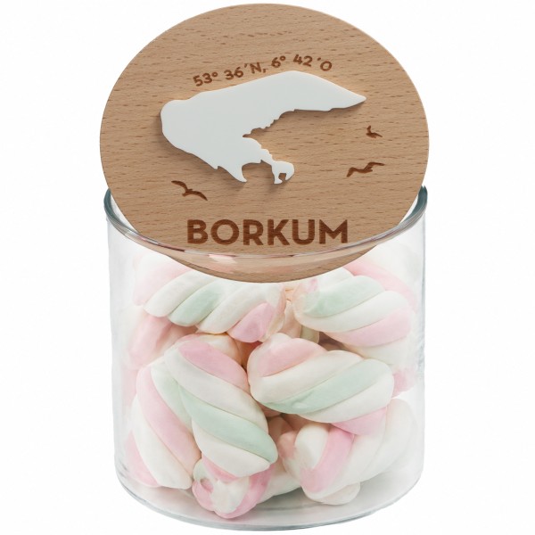 Geschenkglas Skyline "Borkum Silhouette"