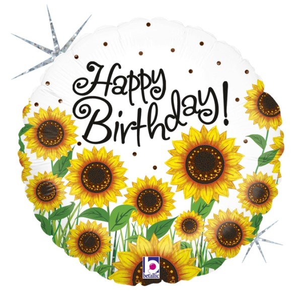 Sonnenblumen Ballon "Happy Birthday"