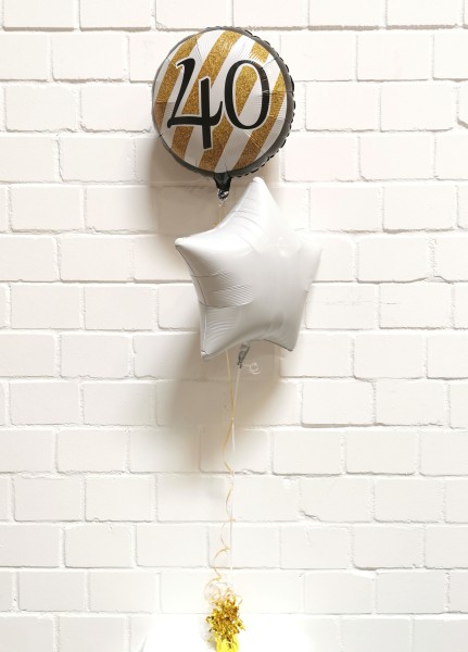 Ballonset Glitter zum 40. Geburtstag