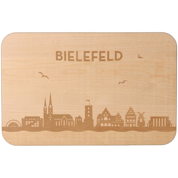 Frühstücksbrett Skyline Bielefeld 23cm x 15cm x 1cm