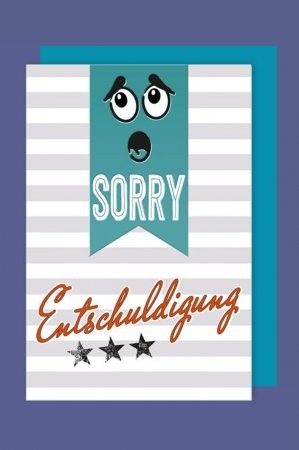 Grußkarte "Sorry - Entschuldigung"