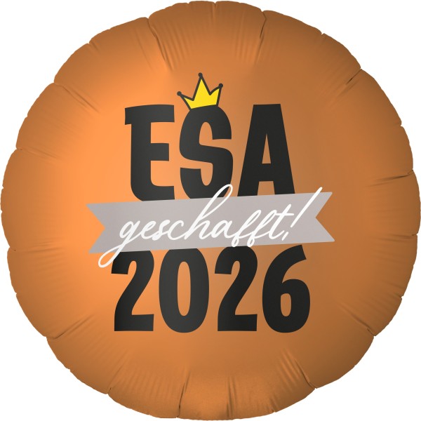 Folienballon Satin Caramel "ESA 2026 geschafft"