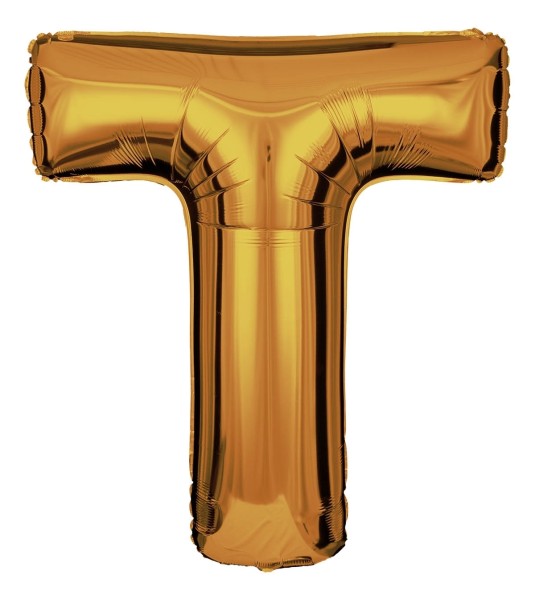 Buchstabenballon Gold "T"