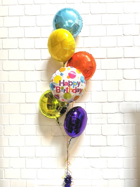 6er Ballonset bunt "Happy Birthday"