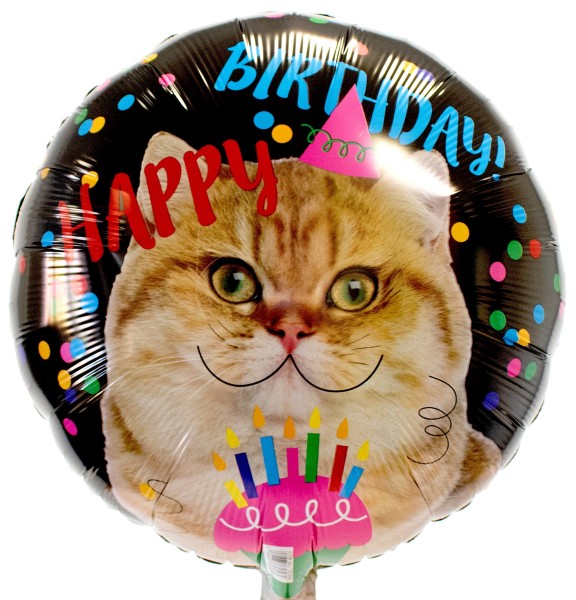 Geburtstag Ballon "Happy Birthday Cat"