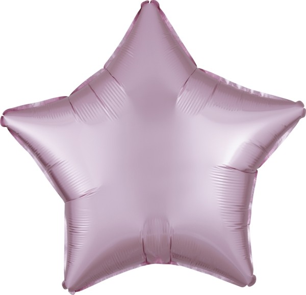 Folienballon Stern, Satin Pastell Rosa