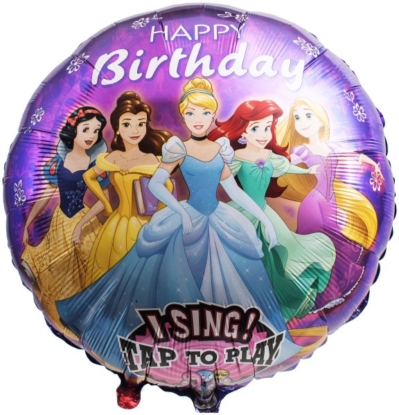 Musikballon zum Geburtstag "Disney Prinzessinnen - Happy Birthday!"