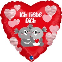 Koala Herzballon "Ich liebe dich"  Koala Herzballon "Ich liebe dich"
