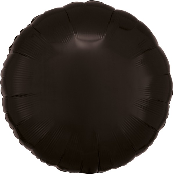 Folienballon rund, Metallic Schwarz