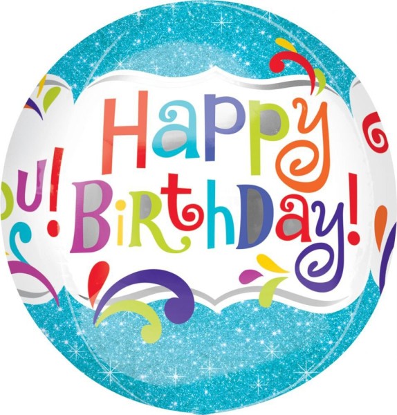 Orbz Ballon "Happy Birthday to you!"