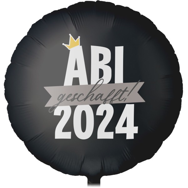 Folienballon Satin Schwarz "ABI 2023 geschafft"