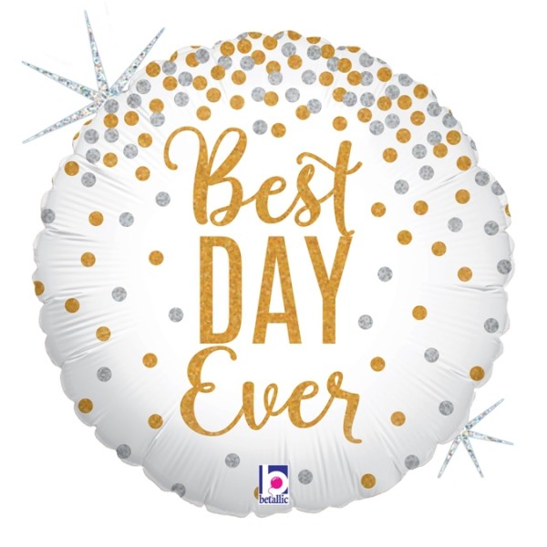 Glitzer Ballon "Best DAY Ever"