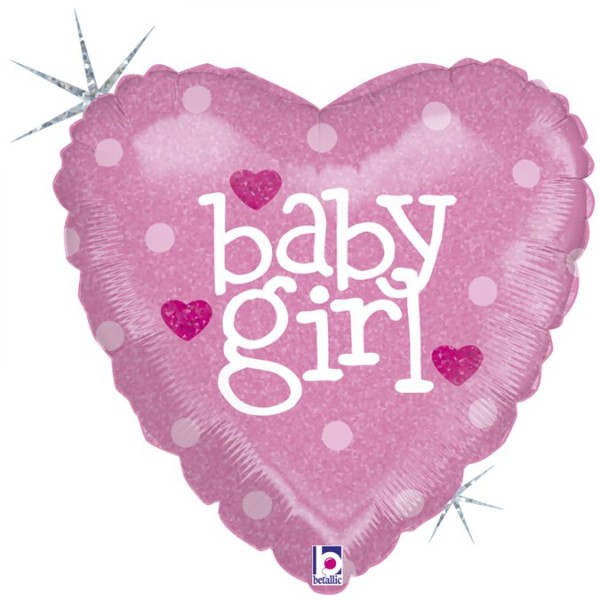 Folienballon Herz "Baby Girl"