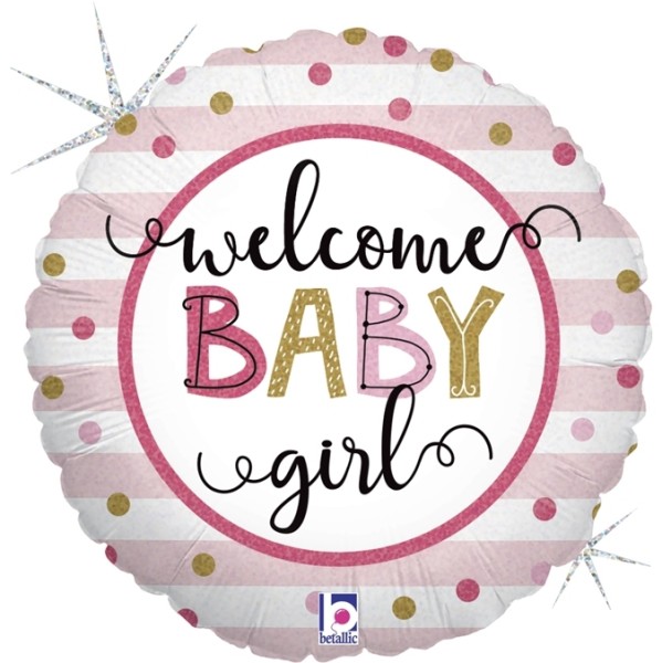 Ballon "Welcome Baby Girl"