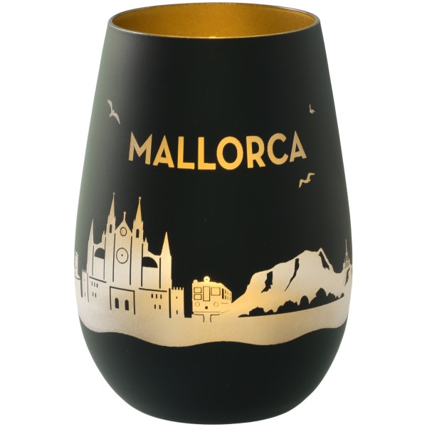 Windlicht Skyline Mallorca