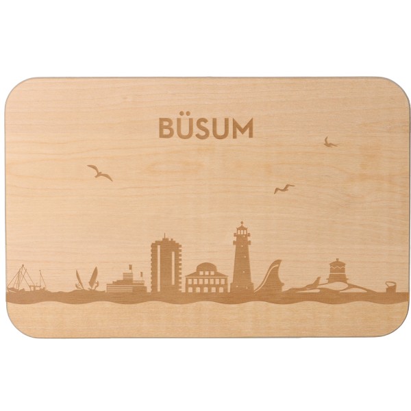 Frühstücksbrett Skyline Büsum 23cm x 15cm x 1cm