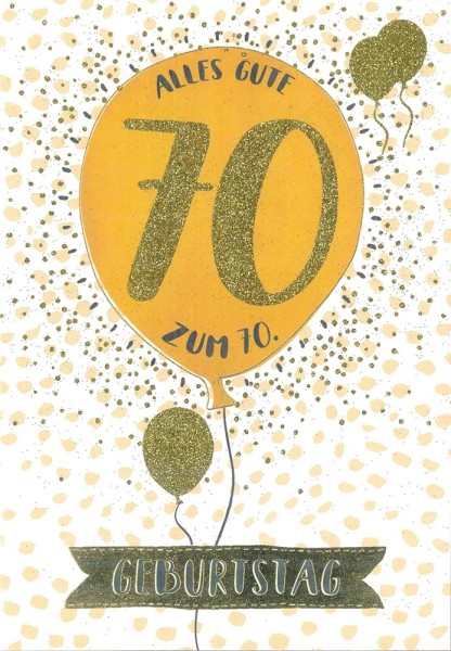 Geburtstagskarte "Alles Gute zum 70. Geburtstag"