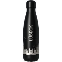Trinkflasche Skyline Lübeck 500ml Schwarz Trinkflasche Skyline Lübeck 500ml Schwarz