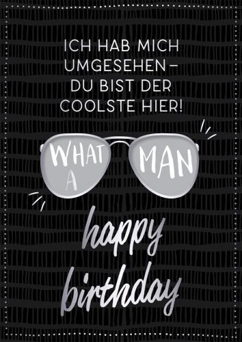 Musikkarte zum Geburtstag " What a man"
