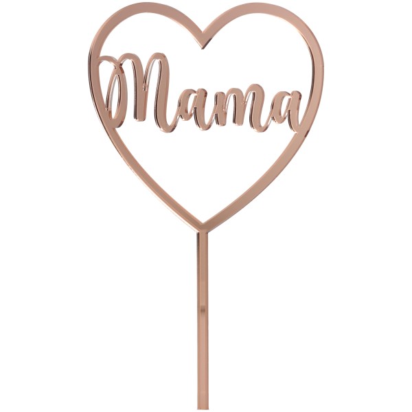 Cake Topper "Mama" Herz groß aus Acryl