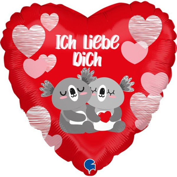 Koala Herzballon "Ich liebe dich"