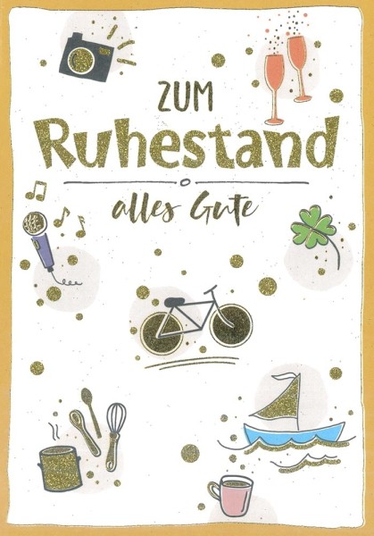 Grußkarte "Zum Ruhestand alles Gute"