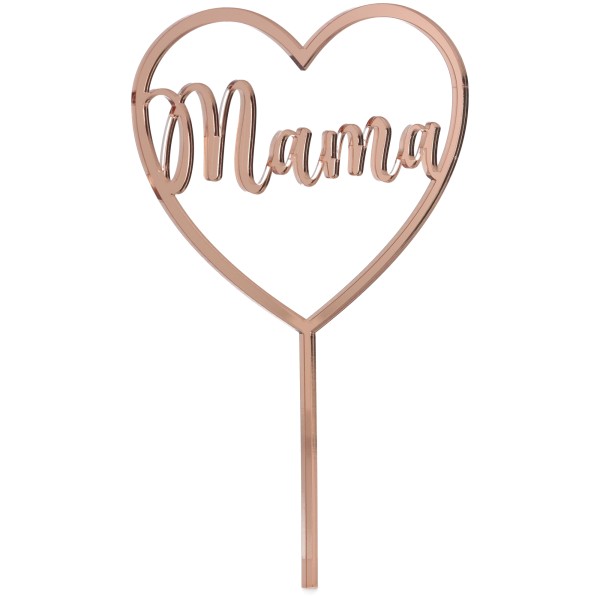 Cake Topper "Mama" Herz klein Acryl