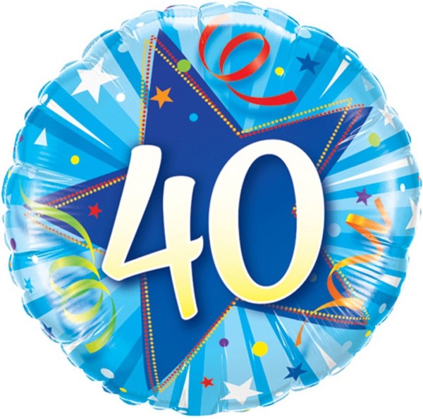 Blauer "40" Ballon