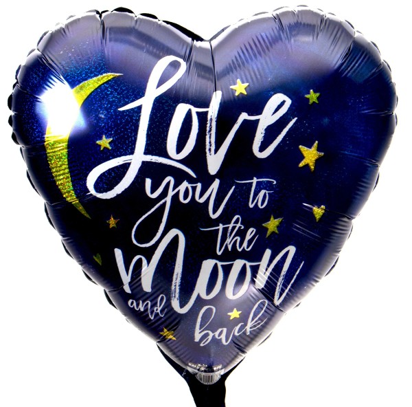 Herzballon "Love You to the Moon and Back"