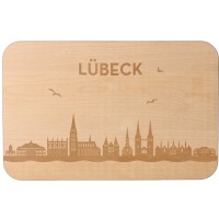 Frühstücksbrett Skyline Lübeck 23cm x 15cm x 1cm  Frühstücksbrett Skyline Lübeck 23cm x 15cm x 1cm