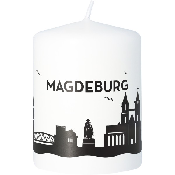 Stumpenkerze Skyline Magdeburg
