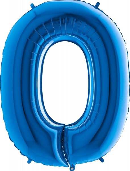 Folien Buchstaben Luftballon "O - Blau"