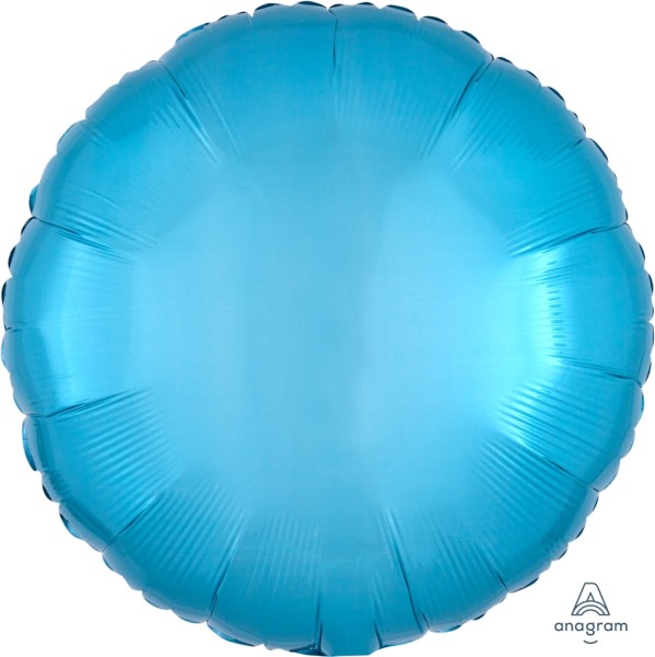 Folienballon rund Caribbean Blue