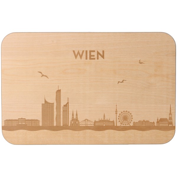 Frühstücksbrett Skyline Wien 23cm x 15cm x 1cm